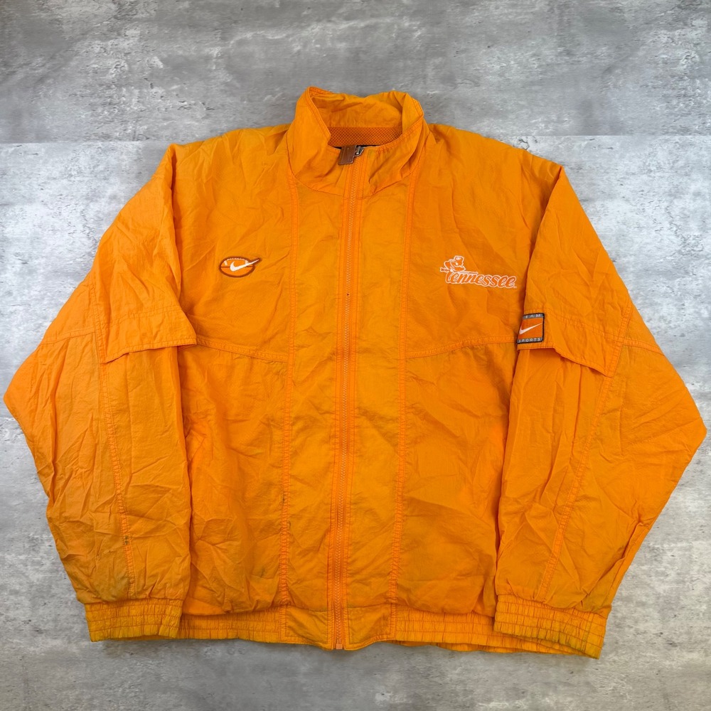 Vintage Nike Team Sports Tennessee Volunteers Windbreaker Jacket Orange Mens XL